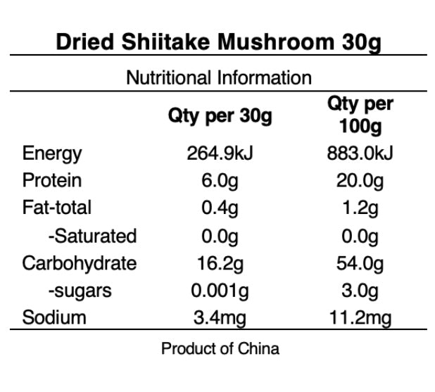 Dried Shiitake Mushrooms 